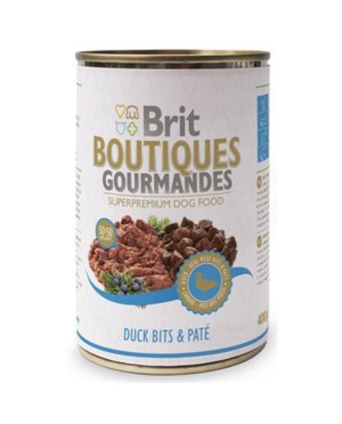 Hrana umeda pentru caini Brit Boutiques Gourmandes cu rata 400 g